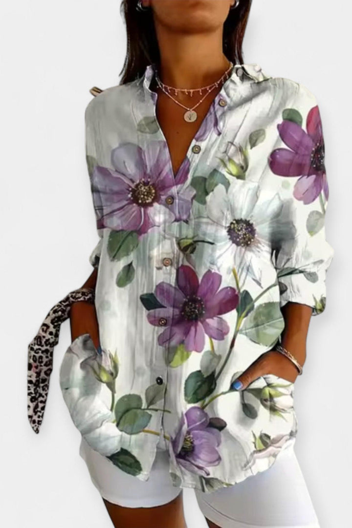 Frida | Blomsterprint skjorte